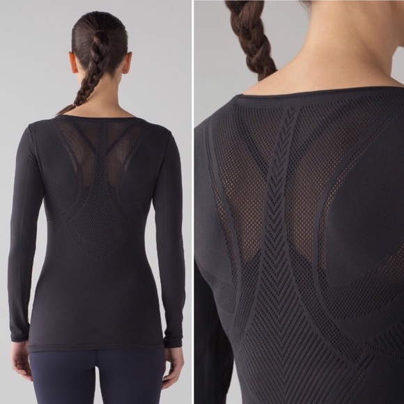 lululemon athletica Tops - NWT Lululemon Reveal Long Sleeve Black LS Mesh